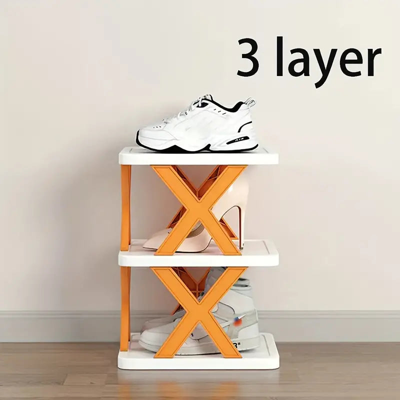 1pc Small Space Stackable Multi-layer Shoe Rack, Easy To Install, Shoe Cabinet Rack For Entryway, Removable Storage Rack