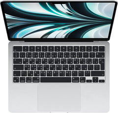 Apple 2022 MacBook Air laptop with M2 chip: 13.6-inch Liquid Retina display, 8GB RAM, 256GB SSD storage, 1080p FaceTime HD camera. Works with iPhone and iPad; Silver; English