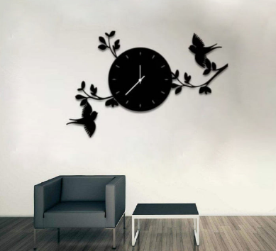 Birds on Branches DIY 3D Wall Clock (M)