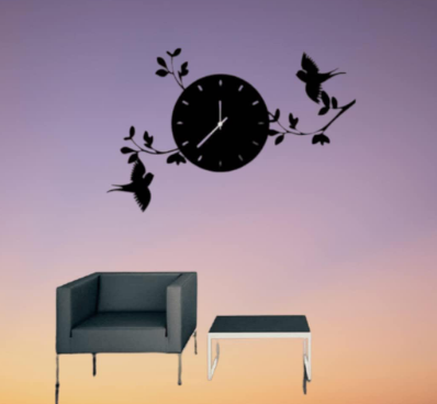 Birds on Branches DIY 3D Wall Clock (M)